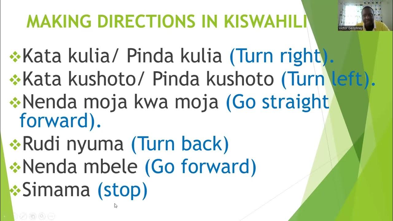 SWAHILI TRAVEL PHRASES PART 2. HOW TO MAKE DIRECTIONS IN SWAHILI YouTube