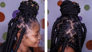 Puzzle Box Braids Tutorial; Easy and Simple Steps