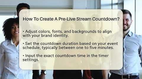 How To Create A Pre-Live Stream Countdown? - Everyday-Networking