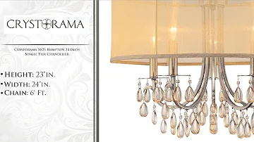 Crystorama 5625 Hampton 24 Inch Single Tier Chandelier