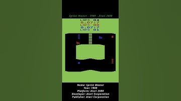 Sprint Master - 1989 - Atari 2600 ( Atari VCS ) ( Shorts ) #games #atari #atari2600 #atarivcs #game