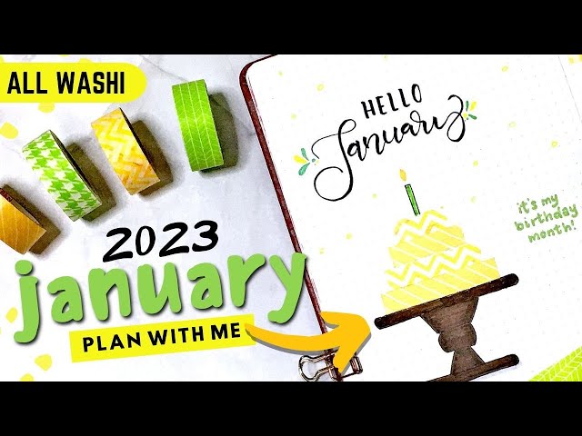 January Bullet Journal Spread  PLUS Bonus Pages New Year Goal Plannin –  The AnderKat Shop