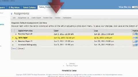 Sakai Assignments: Create