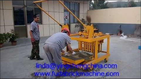 QM4 45 diesel engine block machine/diesel mobile concrete brick machine