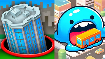 Hole io vs Super Slime - Black Hole Game Clash Part II -  All Levels Gameplay ! (ios Android)