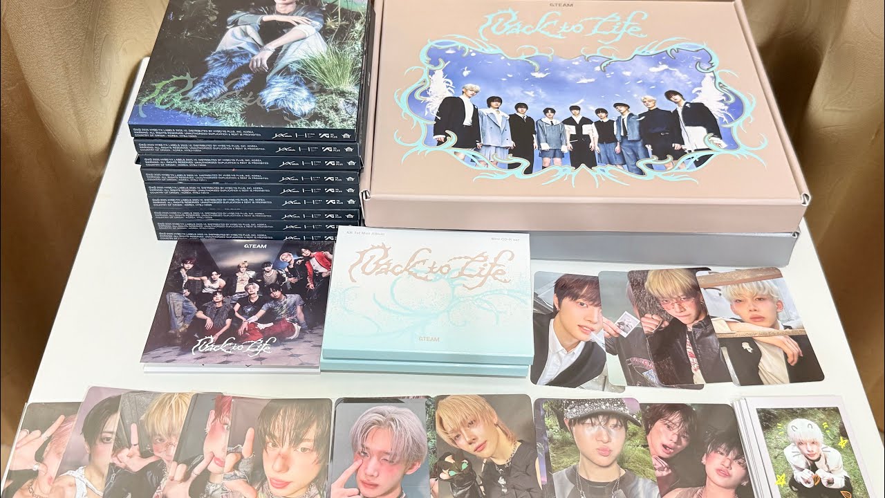 ＆TEAM 激レア 韓国1日限定のイベント特典カード未開封品 Unboxing 開封 開箱 언박싱 &TEAM 앤팀 Back to Life - YouTube