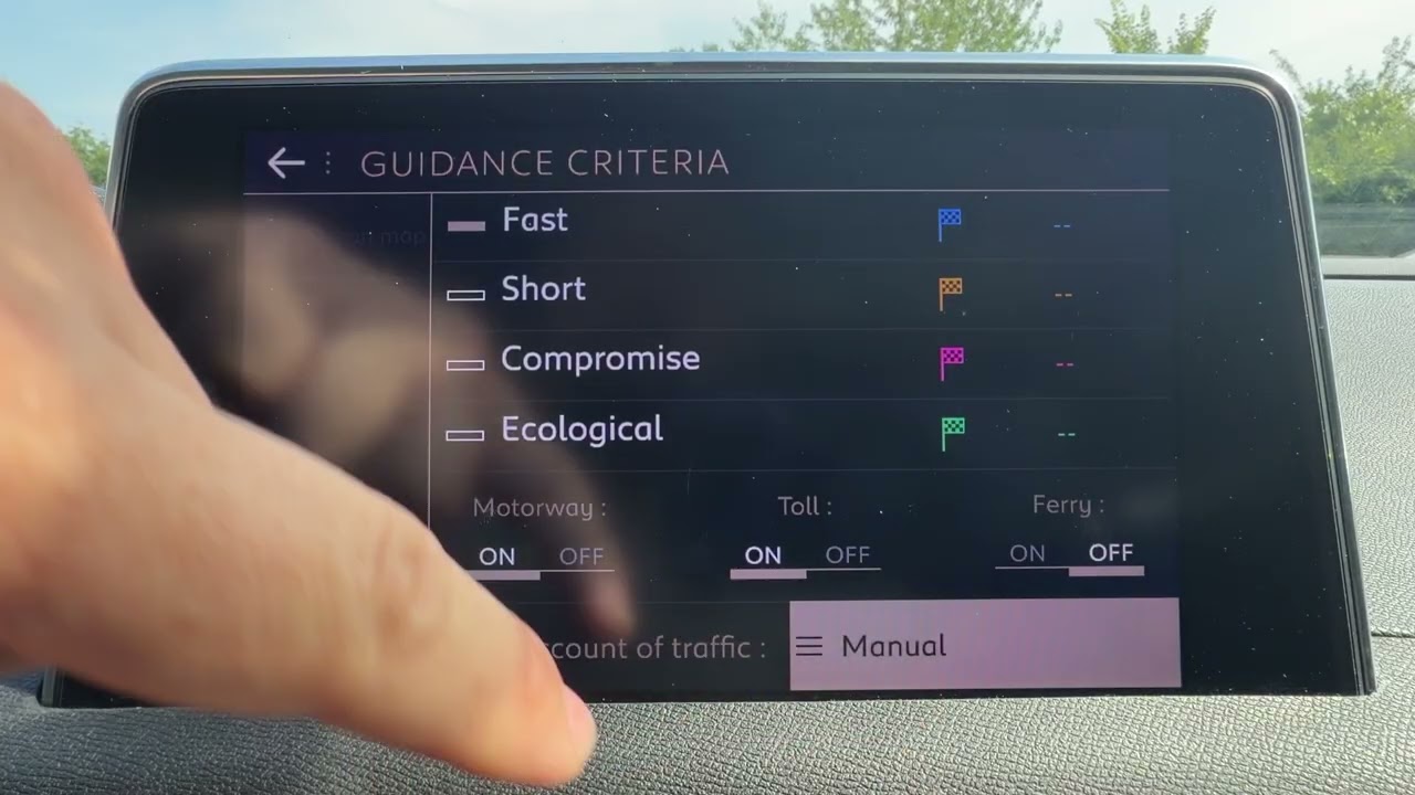 Peugeot 3008 II - How to Change Navigation Traffic Mode - YouTube