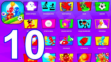 Stickman Party 1 2 3 4 MiniGames - Gameplay Walkthrough Part 10 Quick Game Mode Random Games Stick