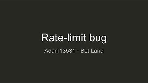 Rate-limit bug investigation