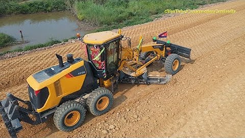 Liugong Motor Grader Grading Skilled Operator Big Road លីប៊ីល័រកៀរដី និងរ៉ូឡូកិនបង្ហាប់ដីធ្វើផ្លូវ