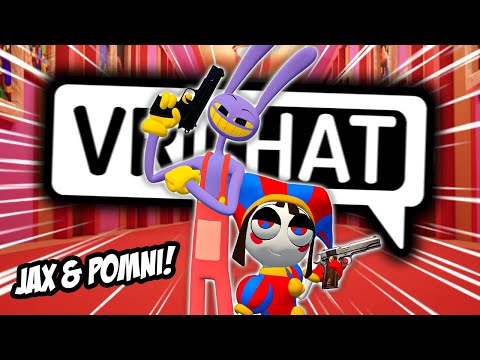 JAX POMNI USE GUNS IN VRCHAT The Amazing Digital Circus VRChat Funny Moments