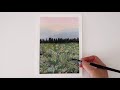 Gouache Tutorial | How to Paint a Field of Flowers