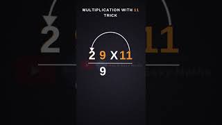 Trick for multiplying by 11 shorts 2 #maths #multiplication #shorts