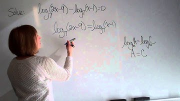 Solving logarithmic equations example 2