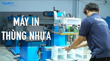 IN LÊN THÙNG NHỰA CÙNG MÁY IN LỤA PHẲNG KHỔ A3 CỦA ROBOWIND ROBOWIND| 0903 859 298