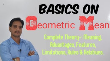 Basic Concepts On Geometric Mean | Statistics Class 12 & Semester III | TITIKSHA EDUCATION |