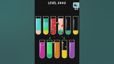 solve and solution water color sort game level 2442