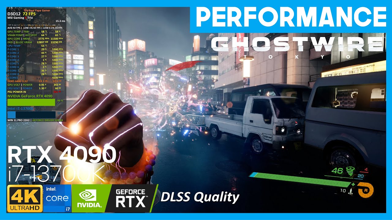 Ghostwire: Tokyo Native 4K - DLSS Quality - VSync On | Ray Tracing, Max ...