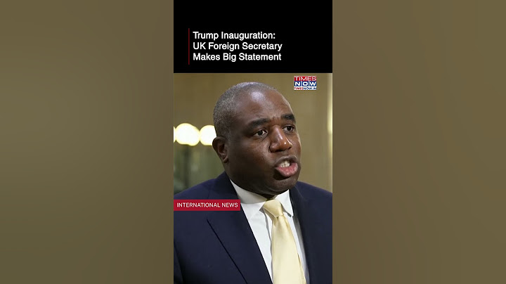 Donald Trump Inauguration 2025: UK Foreign Secretary David Lammy Makes Big Statement | Watch #shorts