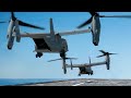 US Massive V-22 Perform Vertical Landing in Middle of the Ocean