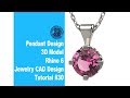 Pendant Design in Rhino 6 (2018)-Jewelry CAD Design Tutorial #30