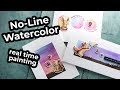 No-line Watercoloring Tips for Beginners (real time painting)