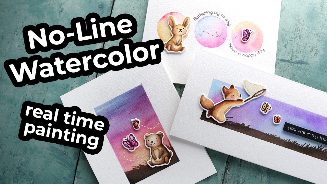 No-line Watercoloring Tips for Beginners (real time painting) kwernerdesign 2018