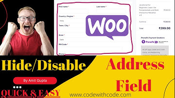 How to Hide or Remove Checkout Form Fields in WordPress (WooCommerce) | Remove Address, Company Name