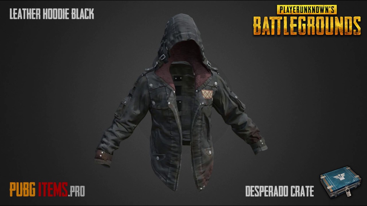 Leather hoodie black pubg фото 2