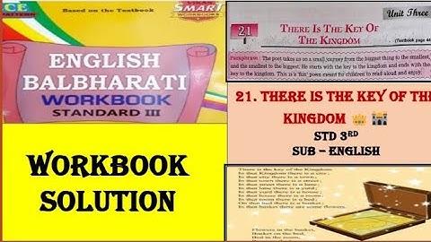 21. THERE IS THE KEY 🗝️ OF THE KINGDOM 🕌/ Workbook Solution/ Question and Answers / Std 3rd / Eng