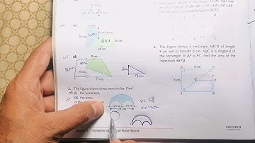 Review Exercise 7 Question No 2 I Area & Perimeter I APS Math 7th I New Secondary Mathematics Book 2