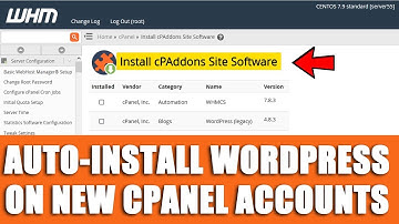 How To Automatically Install WordPress on new cPanel accounts?