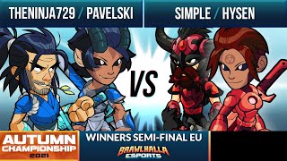 TheNinja729 & Pavelski vs Simple & Hysen - Winners Semi-Final - Autumn Championship 2021 - EU 2v2