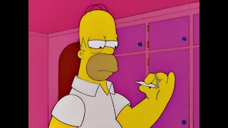 The Simpsons - Homer Smoking Marijuana