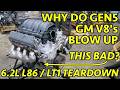 Exploded gm 62l lt1l86 gen5 v8 engine teardown 2015 escalade catastrophic failure explained