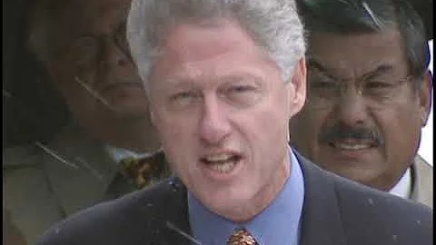 President Clinton on Arrival In Sacramento, California (1997)