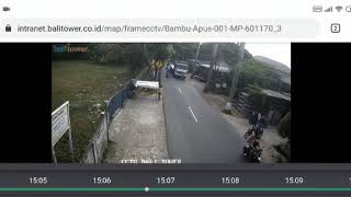 DETIK DETIK PETUGAS PPSU TERLINDAS TRUK.TEREKAM CCTV