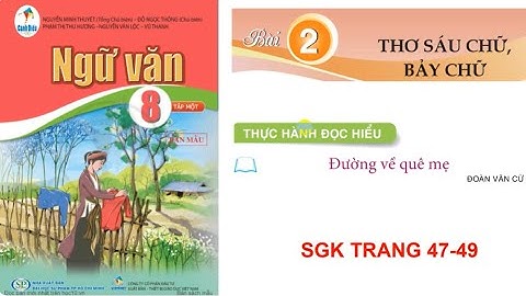 Ngữ văn 8: Bộ cánh diều: Bài 2: THỰC HÀNH ĐỌC HIỂU : ĐƯỜNG VỀ QUÊ MẸ .