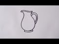 How to draw water jug  easy drawing step by step