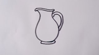 How to draw Water jug / easy drawing step by step