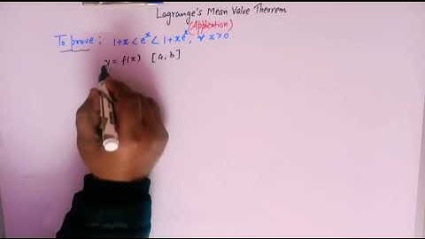 How to prove an important inequality using LMVT ( Lagrange Mean value theorem ).
