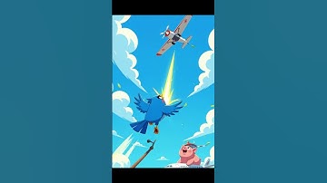 Angry Bird Misses Target and Crashes into Airplane! ✈️🐦 #angrybirds #relatable #lol #funnyshorts