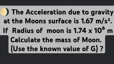 🌖 Mass of Moon❓