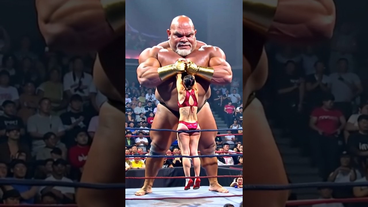 A Crazy Giant Wrestler in the Ring 