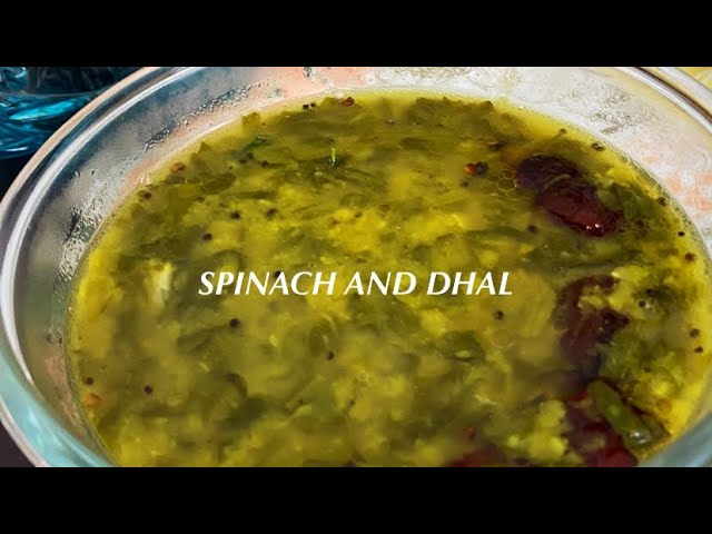 ANGLO-INDIAN DOL AND GREENS CURRY/ EASY RECIPE SPINACH AND DHAL / SPINACH DHAL / LENTILS AND SPINACH
