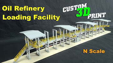 N Scale - Oil Refinery Loading Facility - my MOST CHALLENGING 3D Design
