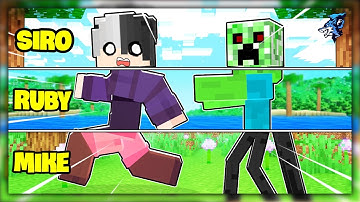 Minecraft nhưng 3 Người Điều Khiển 1 Nhân Vật | Siro Bất Lực Noob Ruby Và Mike Đen Sinh Tồn Quá Pro