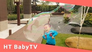 AMAZING GIANT BUBBLES  ► Magic Bubble Wand - Blowing Large Bubbles ► Video For Kis by HT BabyTV 