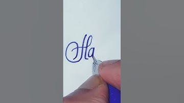 How To Write Haani Name In Cursive Handwriting