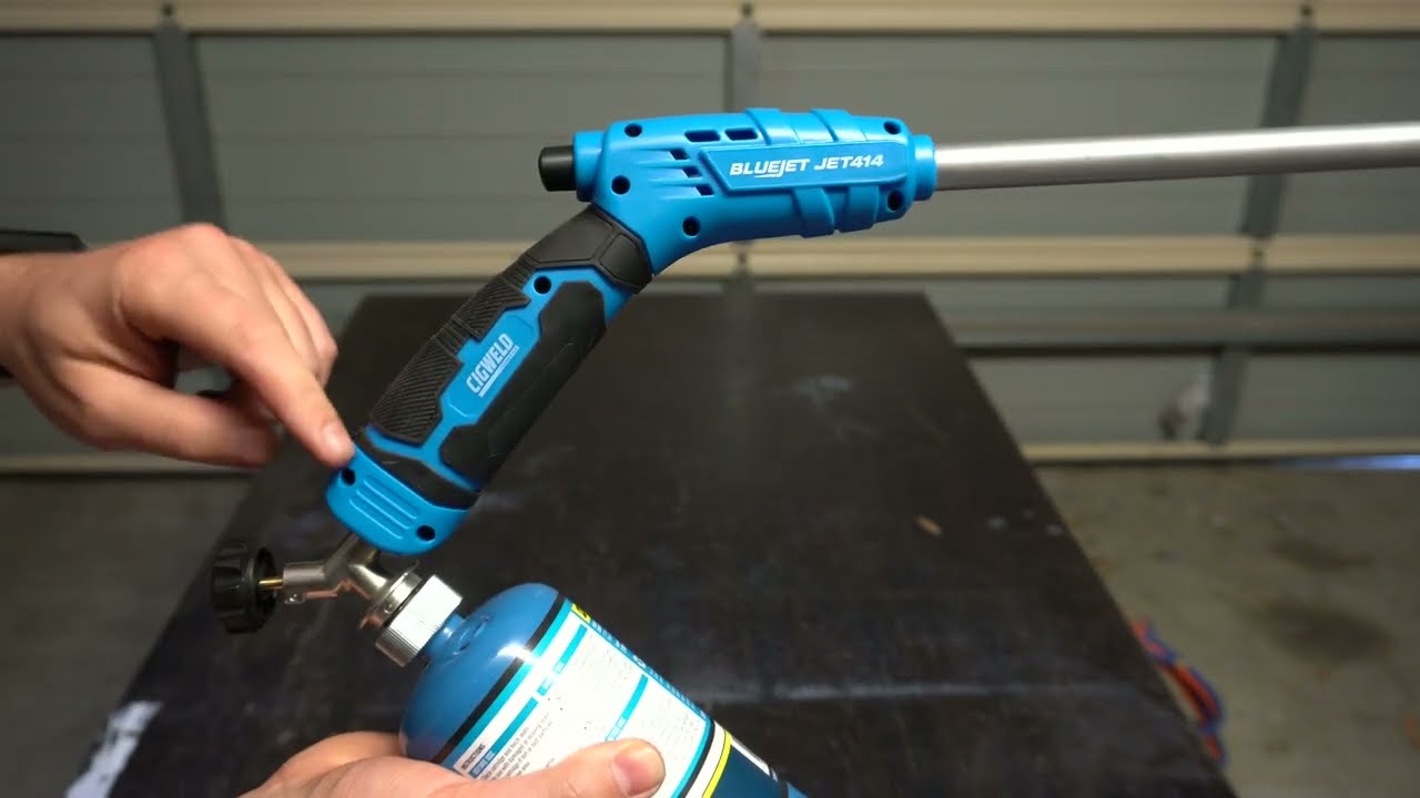 Cigweld BlueJet Jet414 propane weed burner stick review - YouTube